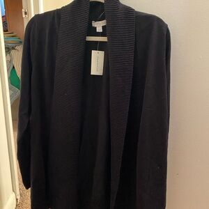 Charter Club Black Ribbed Sweater